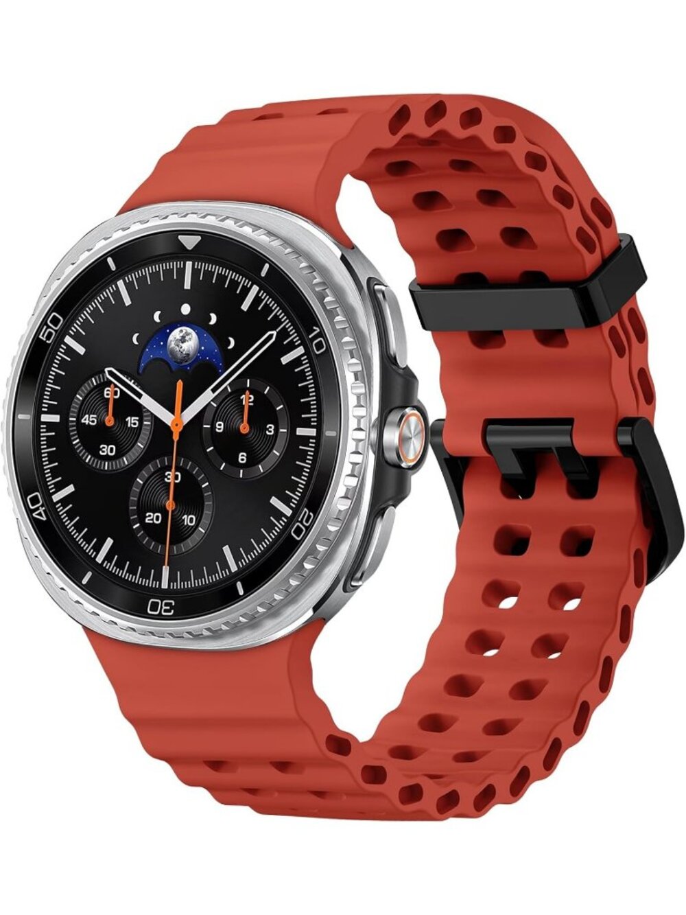Unisex Red Analog Quartz Breathable Marine Replacement Samsung Galaxy Watch